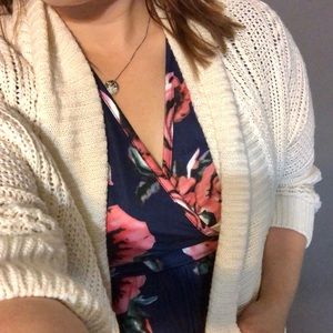 Michael Kors sweater cardigan top knit L white